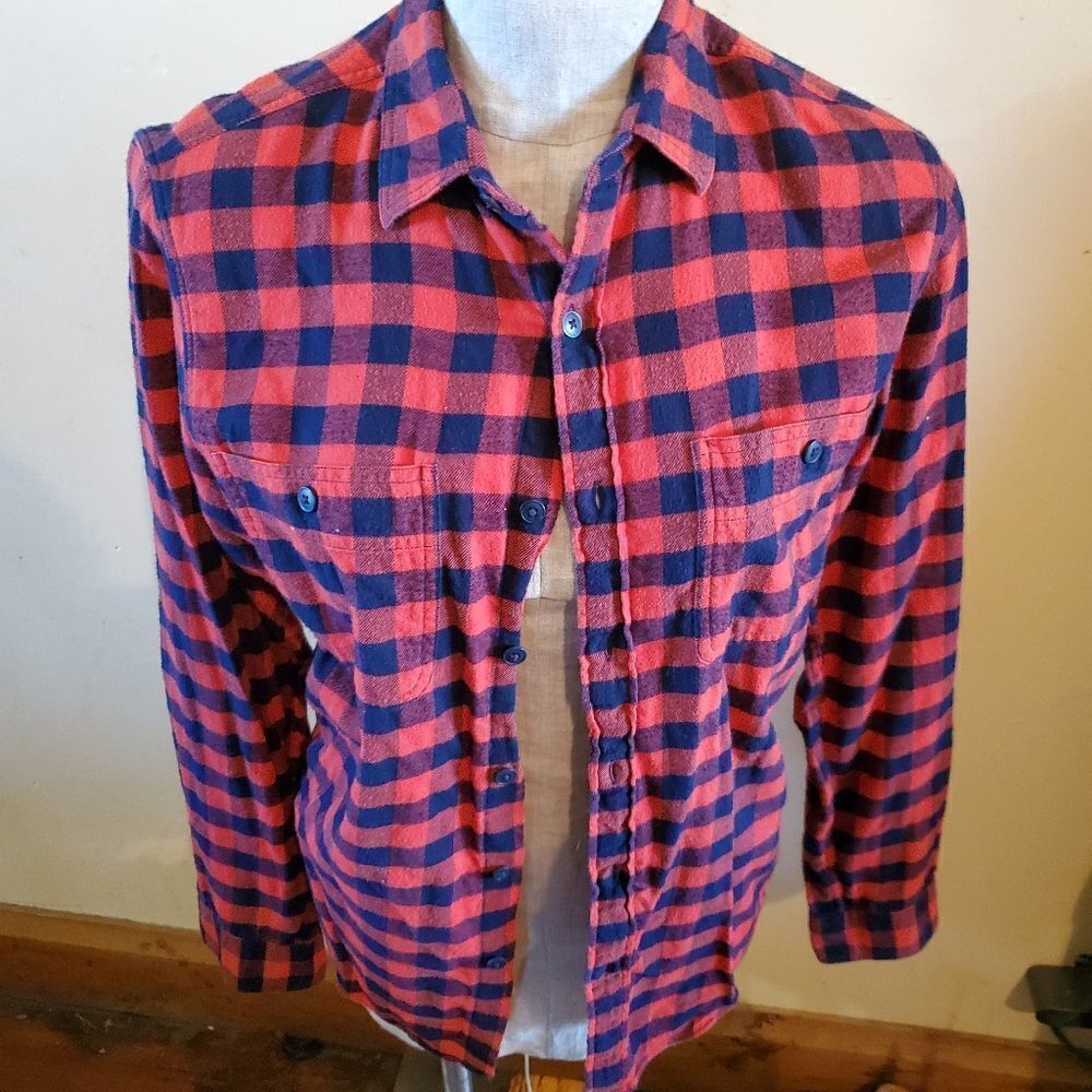 J Crew buffalo plaid flannel button down shirt Sma